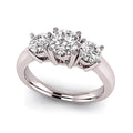 14K White Gold Three Stone Ring M363818
