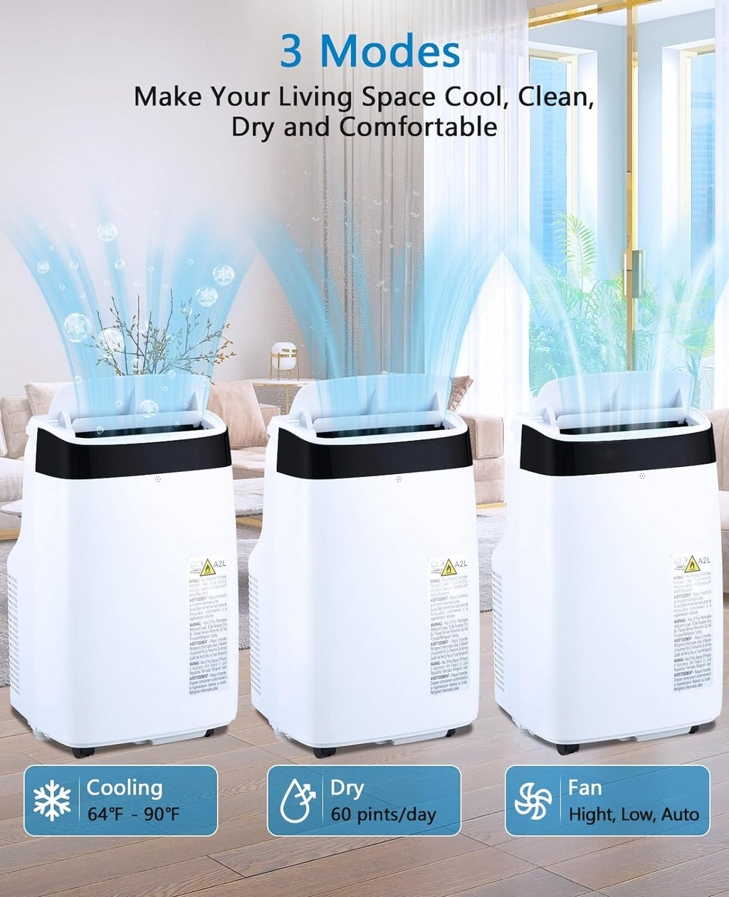 Portable 10000Btu Air Conditioner with Remote Control J953