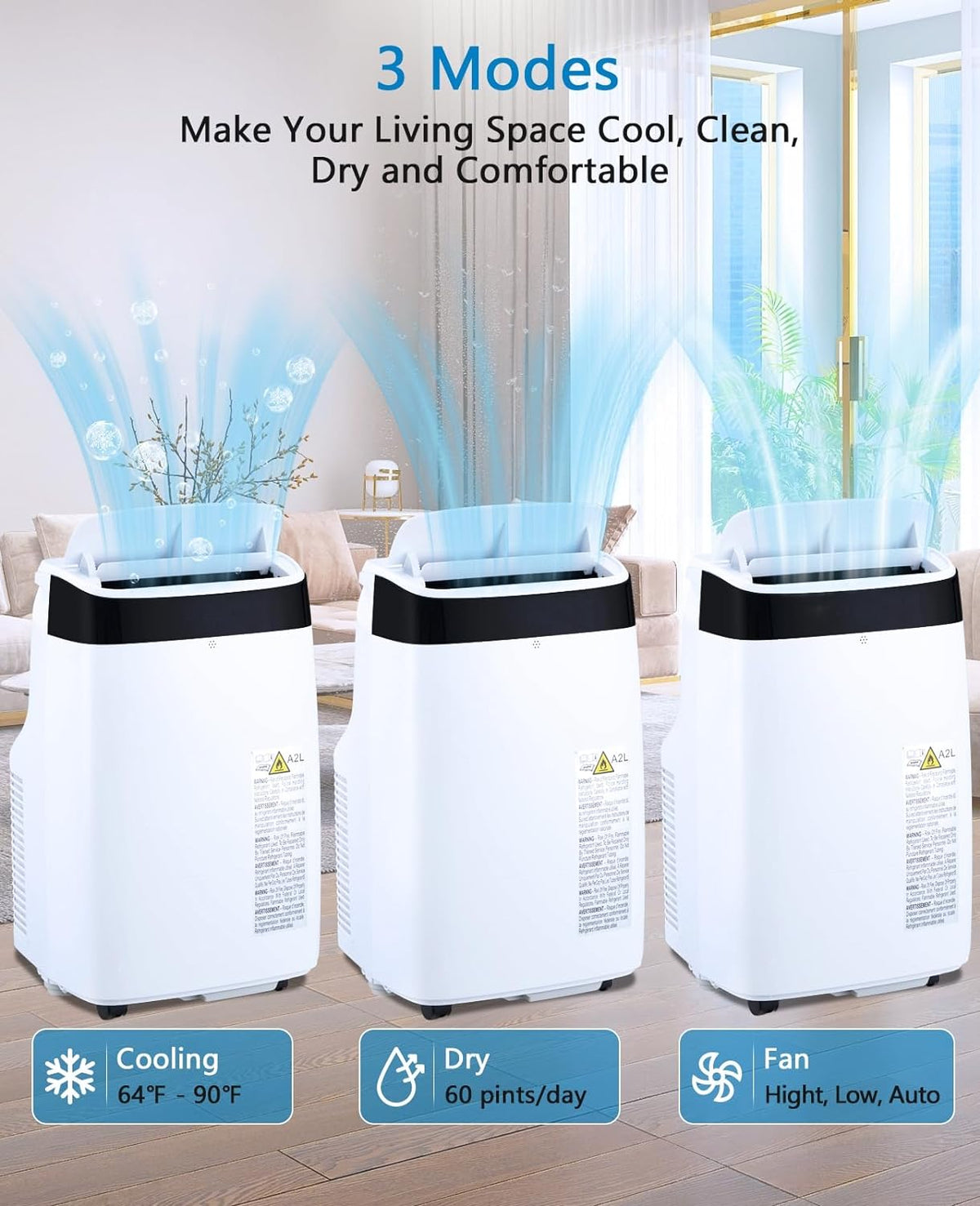 Portable 10000Btu Air Conditioner with Remote Control J953