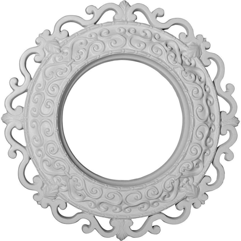 13 1/4x22OD x 6 5/8x22ID x 1 1/8x22P Hand-Painted Ceiling Medallion S72540