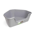 Grey High-Back Corner Litter Box C938