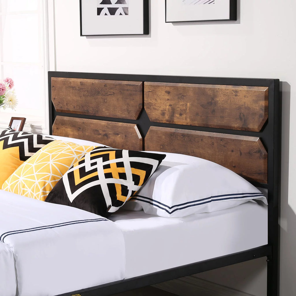 Full Size Platform Bed Frame and 2 Nightstands Set of 3 V4116