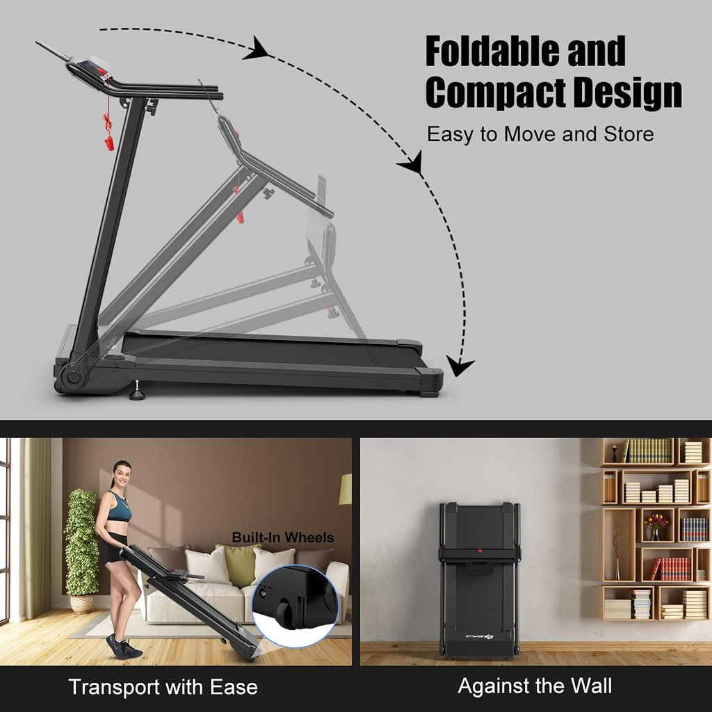 Compact Electric Treadmill with LED Touch Screen I701886