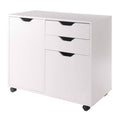 White 2-Section Mobile Filing Cabinet J33973