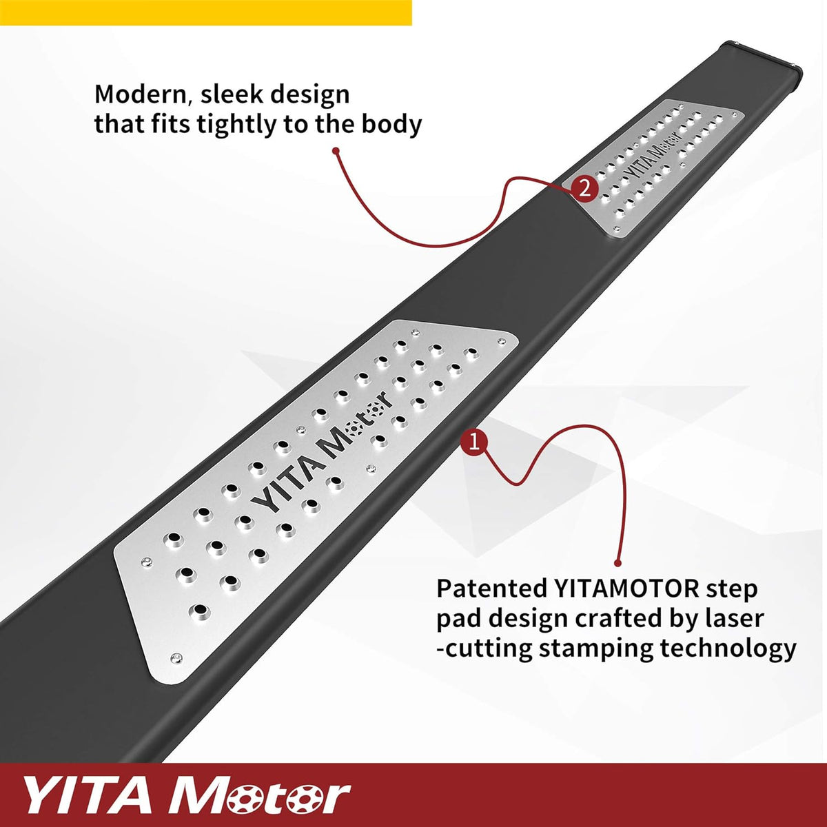 6.5 Inches Running Boards Side Steps Nerf Bars E660