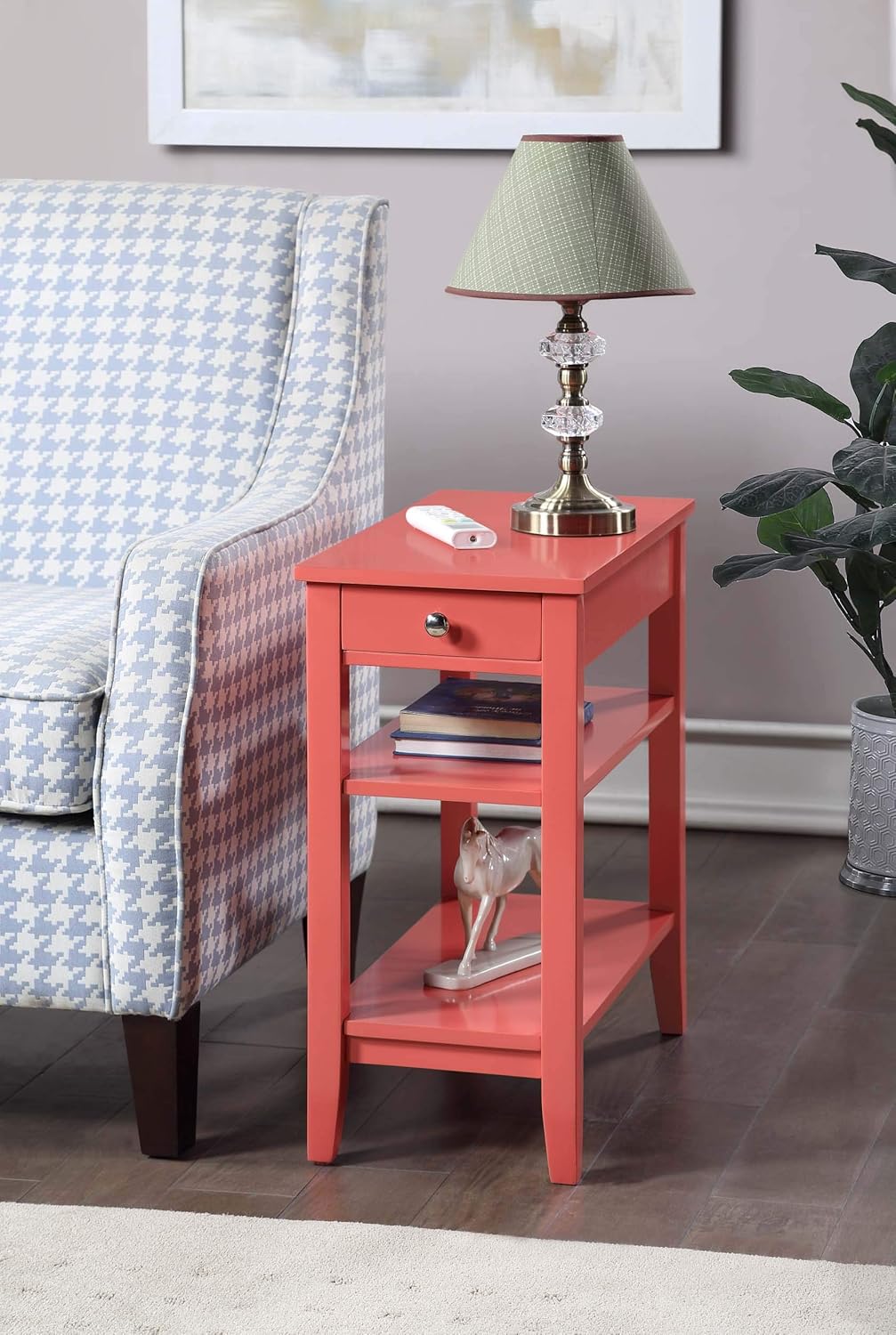 Three Tier End Table with Drawer X5896