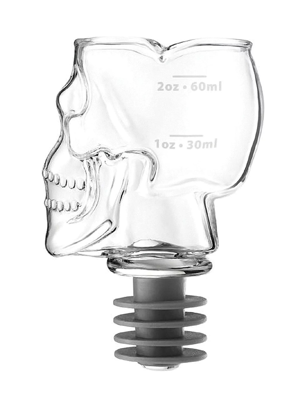 Skull Shaped Bottle Stopper Jigger Shot Glass G1317