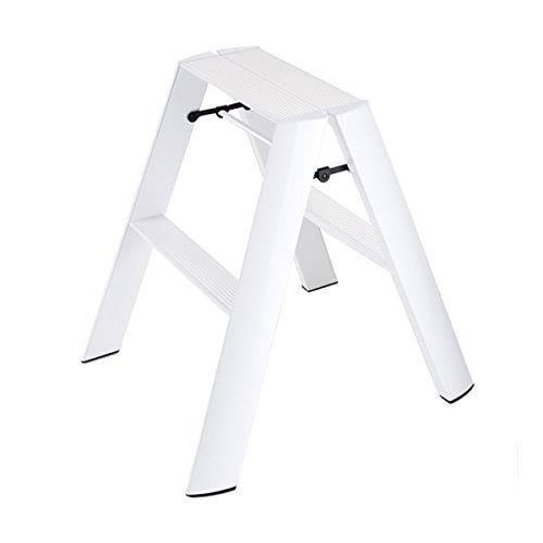 White 2-Step Folding Step Ladder J7264