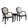 Black 3-Piece Table and Chair Set K48020