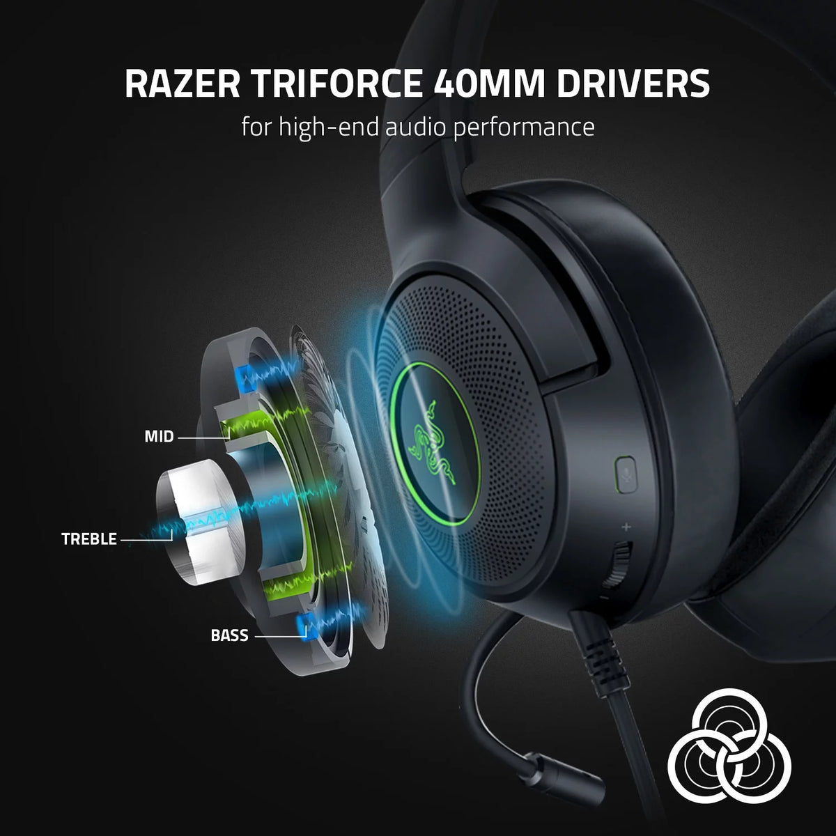 Black Wired Gaming Headset M839237
