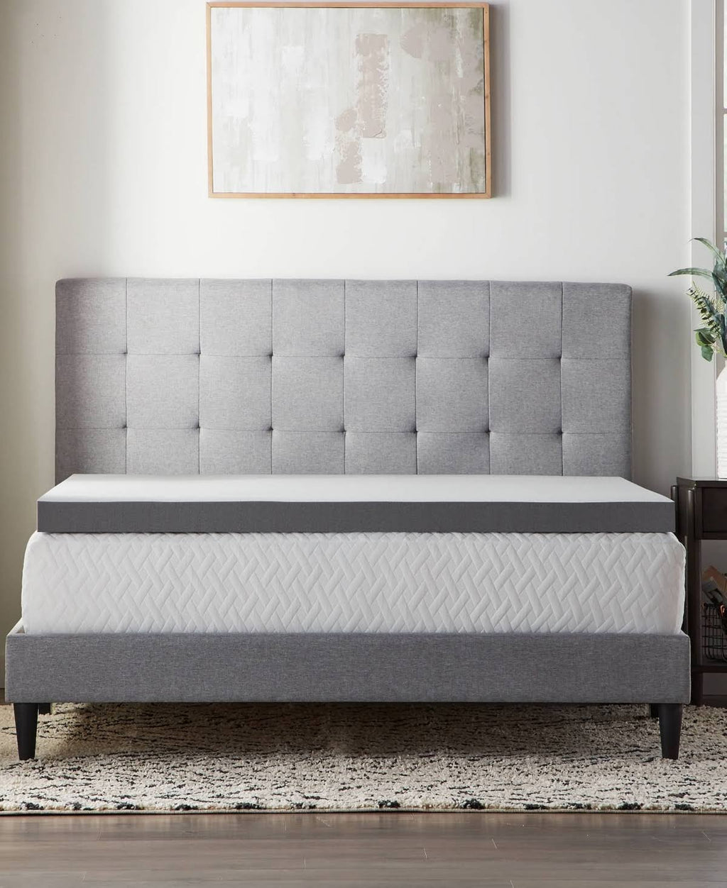 California King Bamboo Charcoal Memory Foam Topper L915