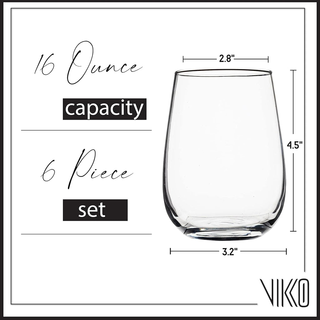 16 Ounce Wine Glasses Set Of 6 B750