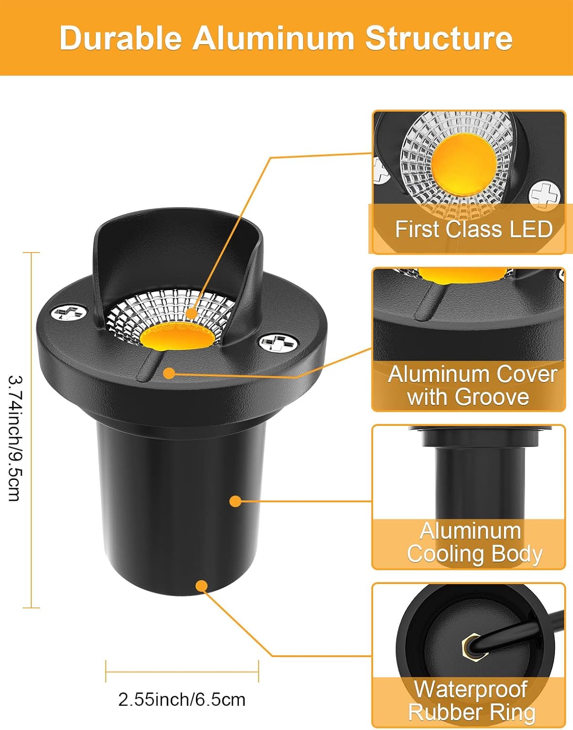 10W Low Voltage Warm White LED Landscape Lights (10PACK) C948989