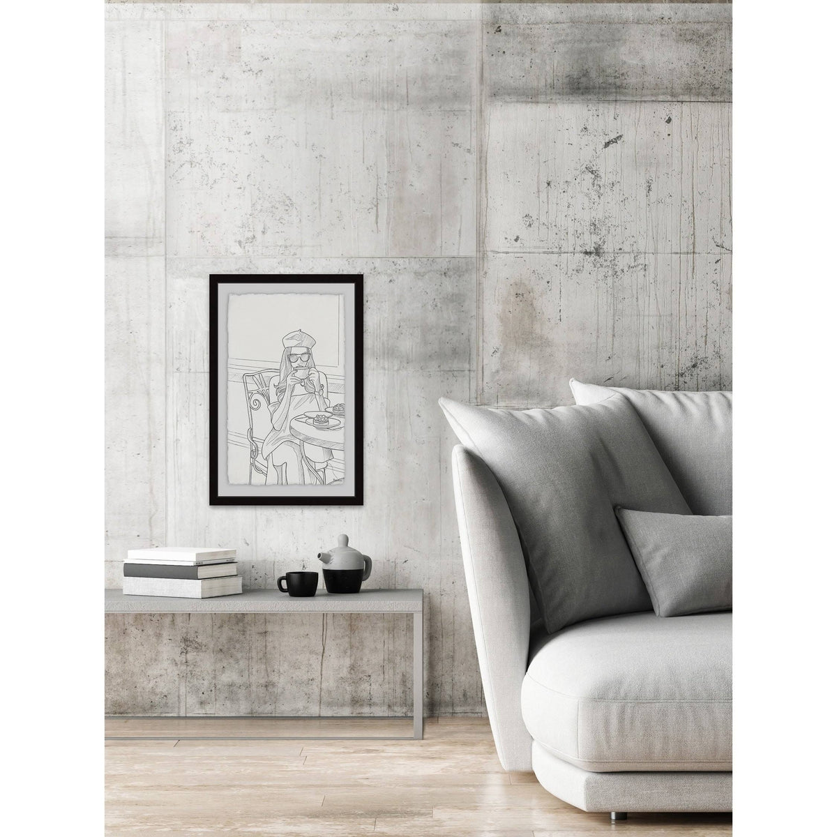 45x22 x 30x22 in Framed Giclee Black Z601221