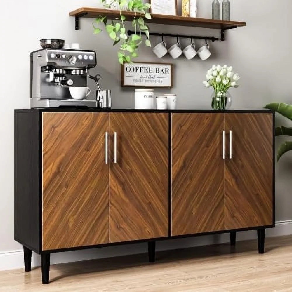 Black 4 Door 58 Inch Sideboard N62524