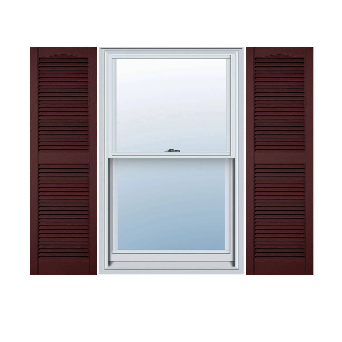 14 1/2 inchw x 94 inchh Vinyl Open Louver Shutters with Shutter-Loks L1634