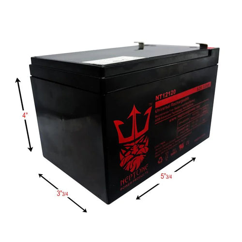 3 Pack 12V 12Ah Replacement Electric Scooter Battery W128476