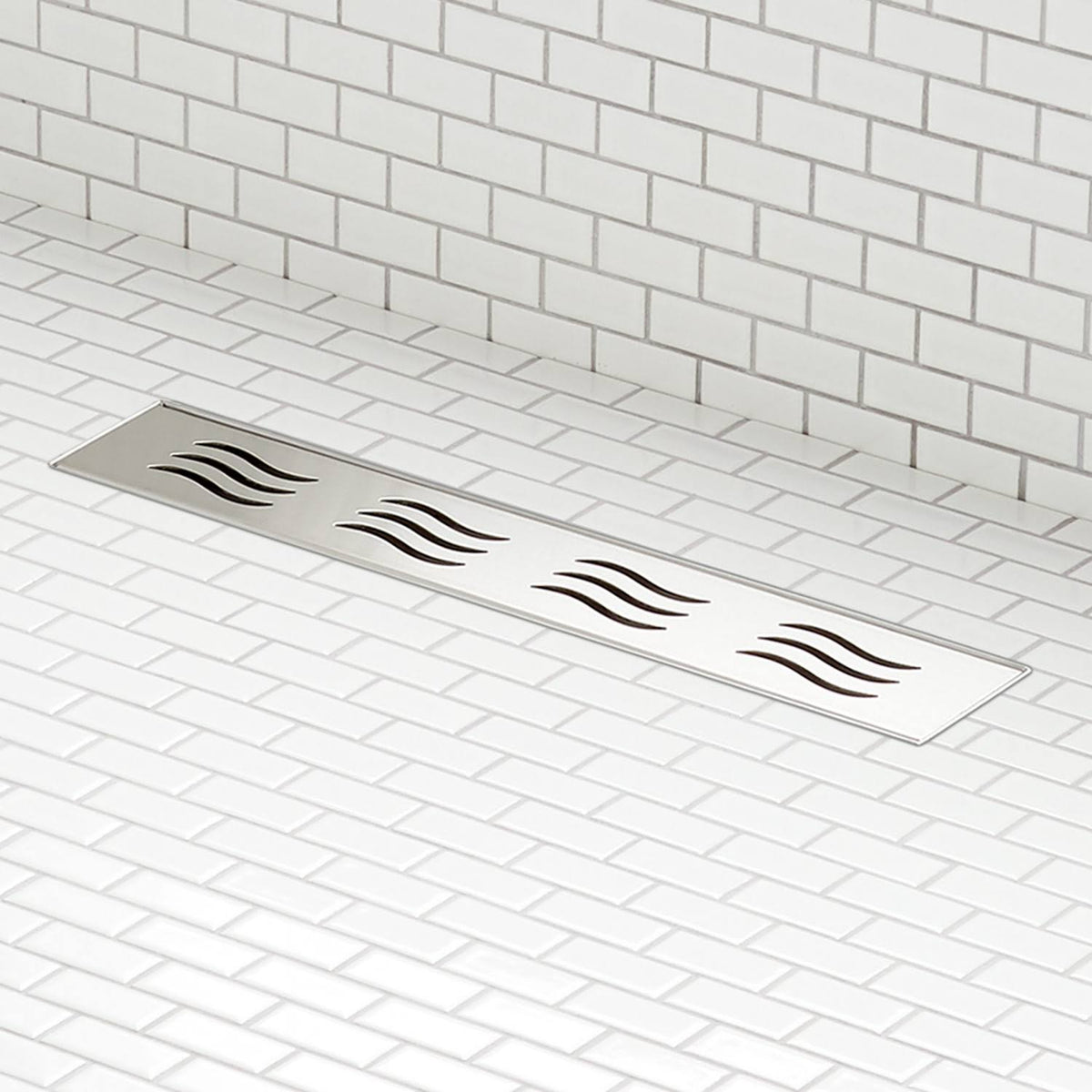 24 Linear Shower Drain Polished Stainless Steel H75193