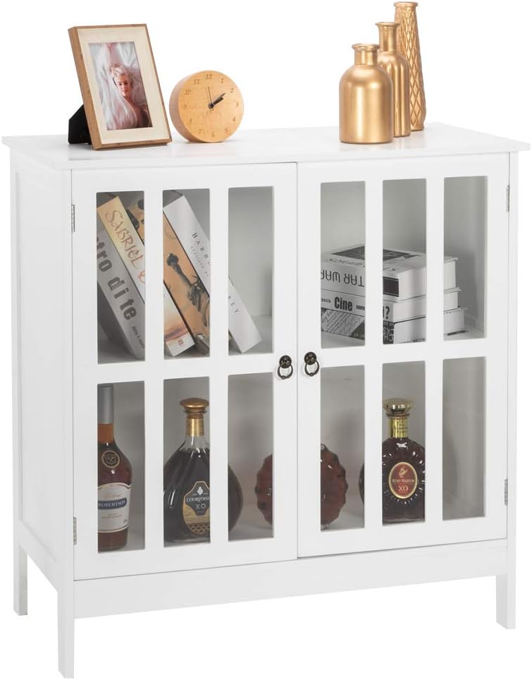 White Buffet Cabinet with Storage U39106