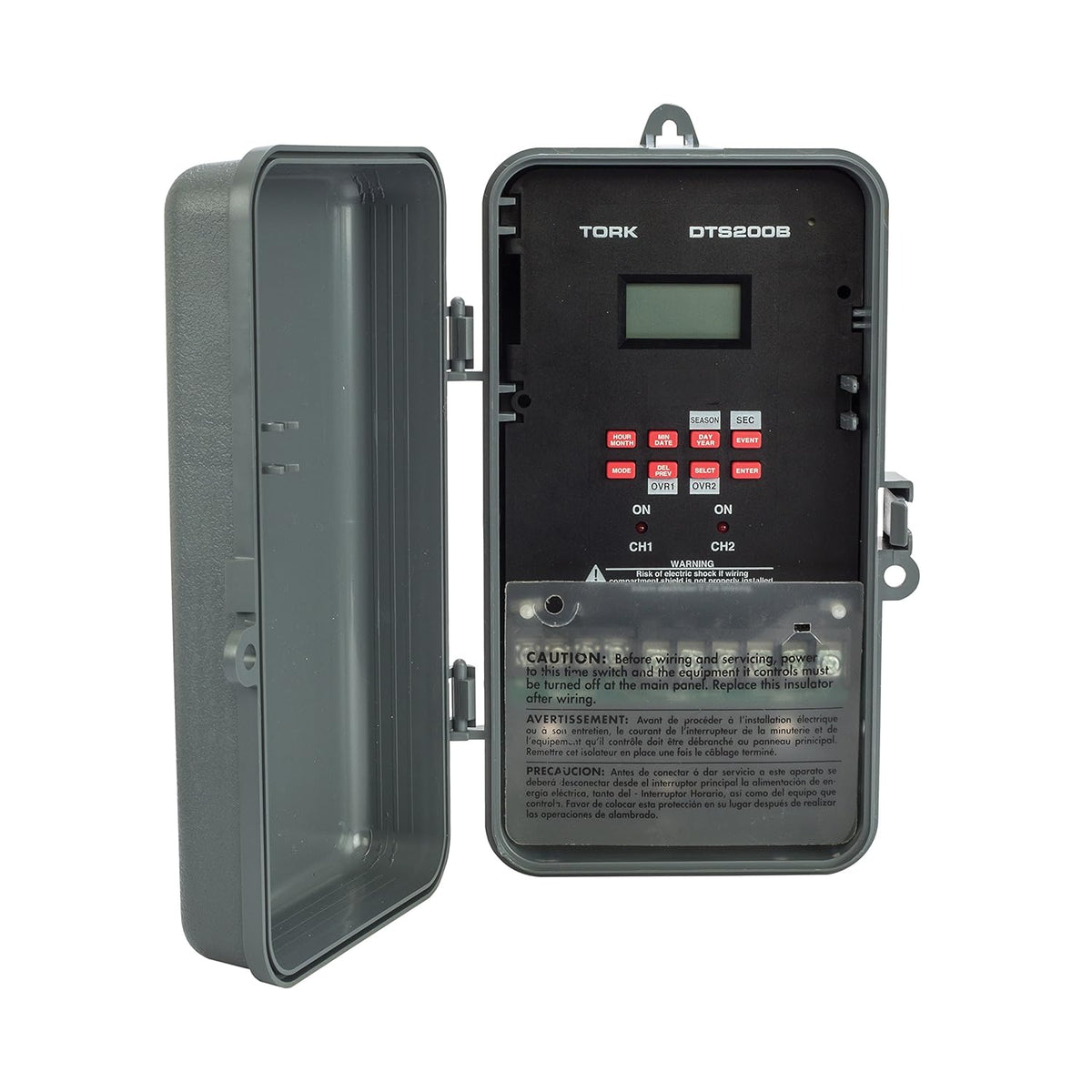 Multipurpose 365/7 Day Time Switch, 120/208-240/277 VAC, 2 Channels, SPDT Dry Contact T5153