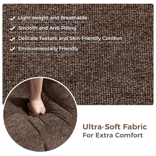 Brown Manual Recliner Chair with Massage and Heat R462
