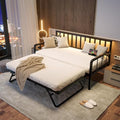 Black Metal Daybed with Trundle and Charging Station B3747