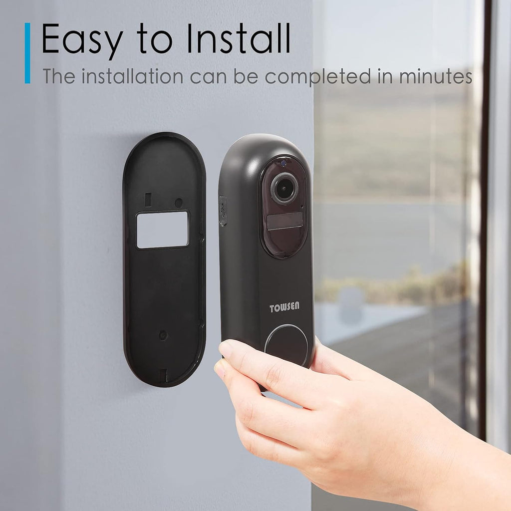 Video Doorbell Camera, 1080P Wireless Home Security Camera with Chime, Night Vision N3269
