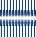 Blue Cat5e Ethernet Patch Cable 7 Feet 20-Pack S75867
