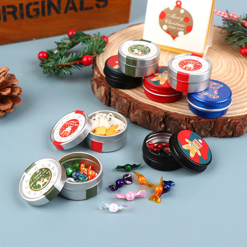 1:12 Dollhouse Miniature Christmas Cookies Biscuit Candy Gift Box Tin Box Model Toy Y7621
