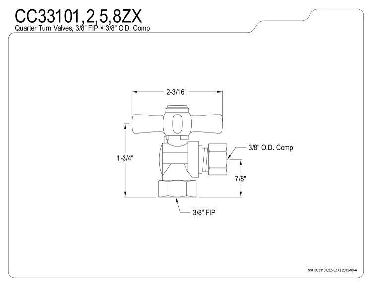 Oil Rubbed Bronze Compression Angle Valve P6776