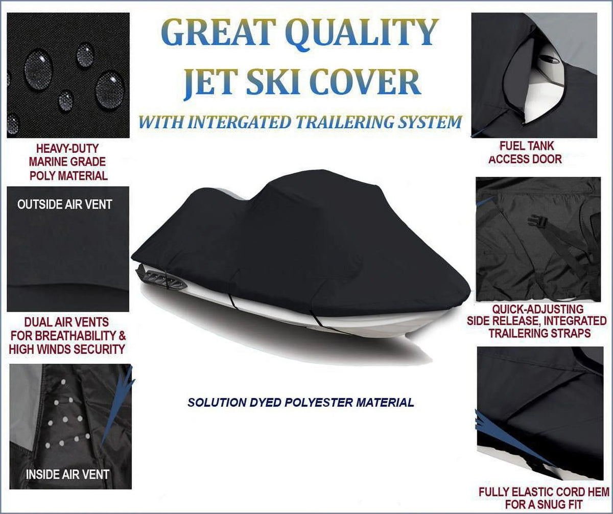 Black 600 Denier JetSki Cover E470225