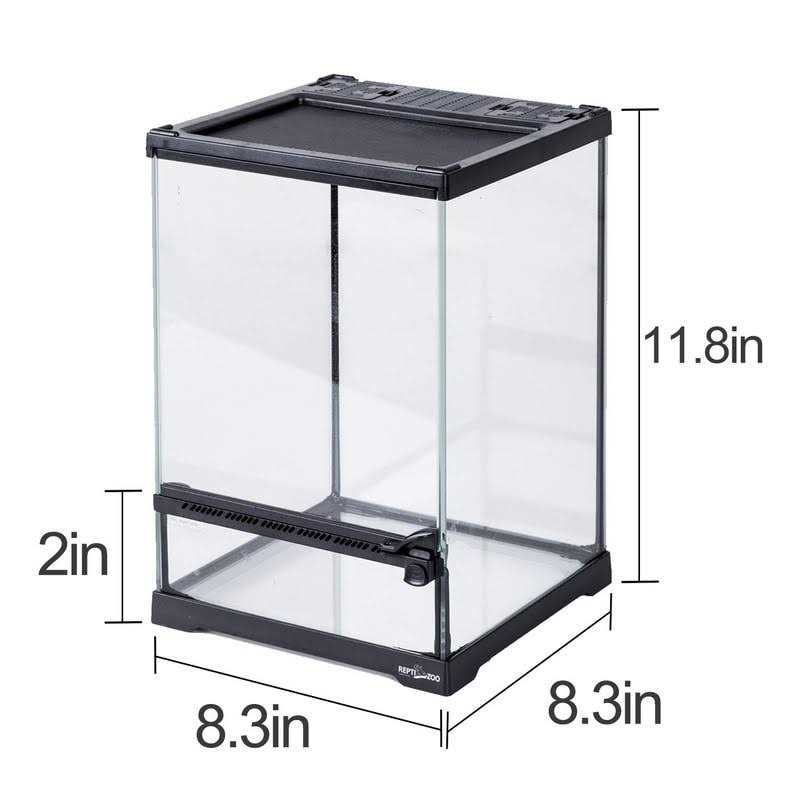 Glass Terrarium Tank 8x8x12 Front Opening Q871