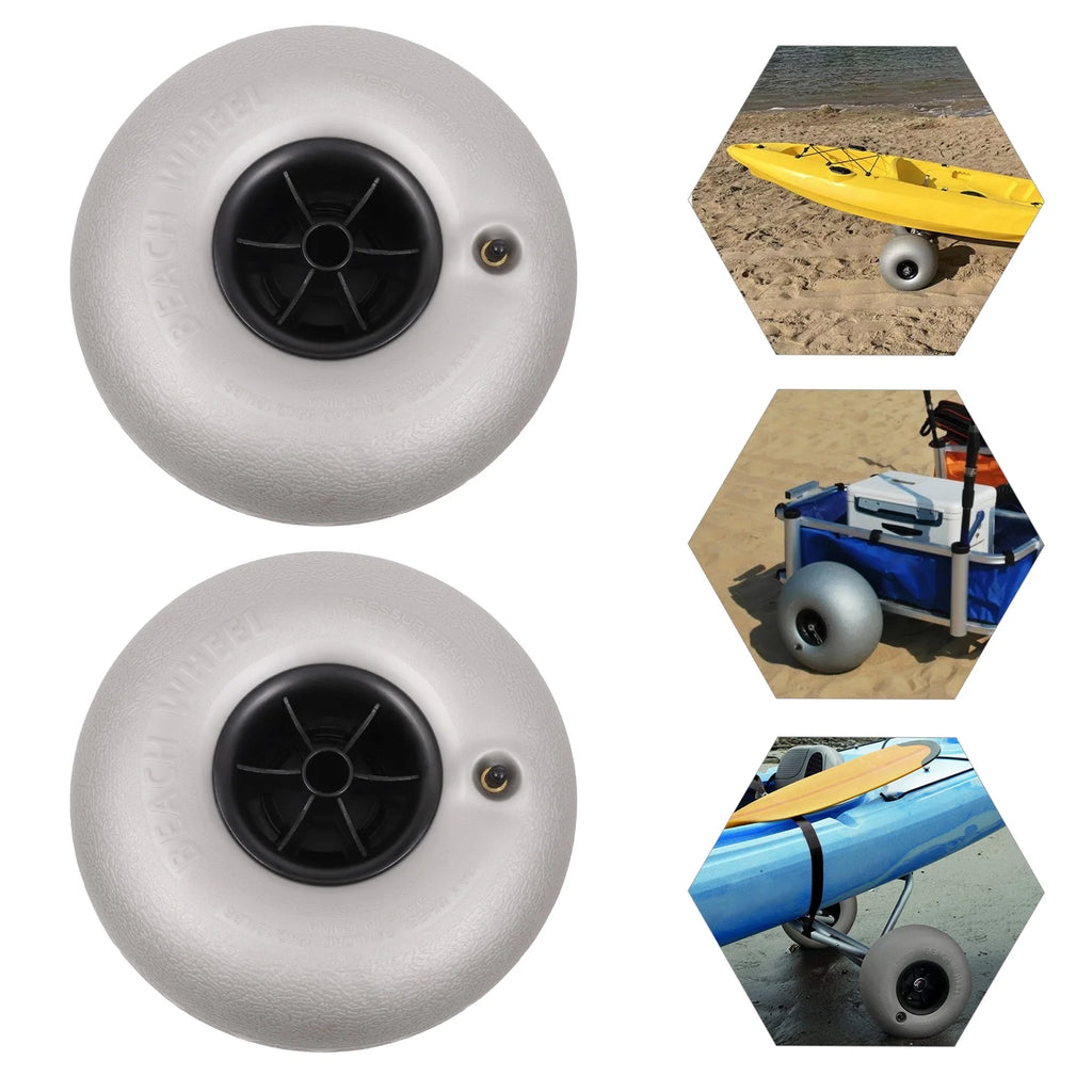 2PCS Inflatable Beach Wheels for Kayak Dolly Cart D961