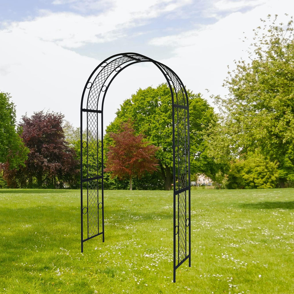 Black 47'' Wx87.5'' H Metal Garden Arch W916501