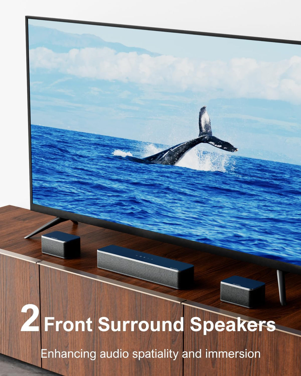 7.1 Virtual Surround Sound System with Subwoofer and Wired Surround Speakers, Peak Power 410W U775