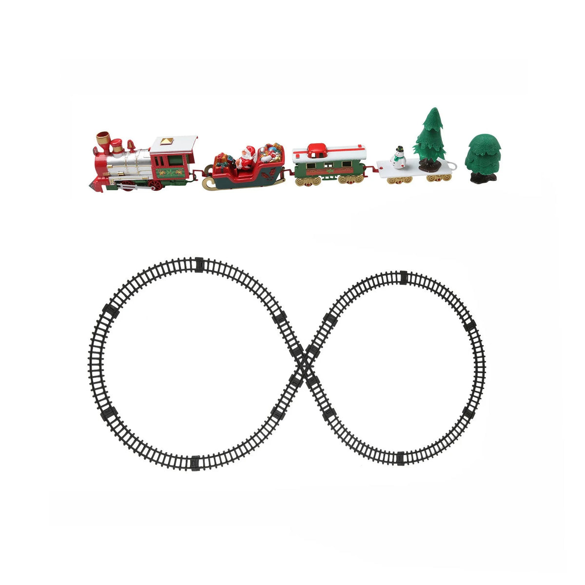 Battery Operated Toy Train Set with Railway Tracks W28112
