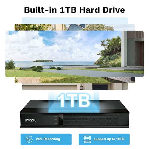 8CH 1TB HDD 4pcs 2MP Outdoor Wired Security Camera System Y65331