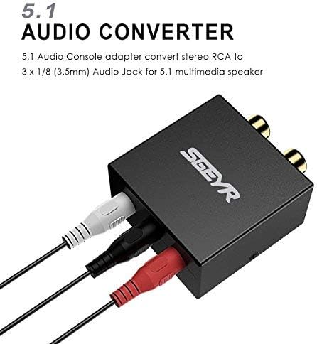 5.1 Audio Console Adapter Stereo RCA to 3 x 3.5mm Jack Bidirectional Conversion R947