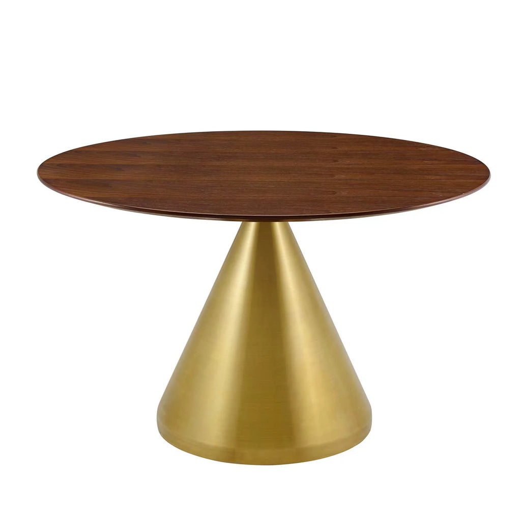 Round Wood Metal Dining Table G295600