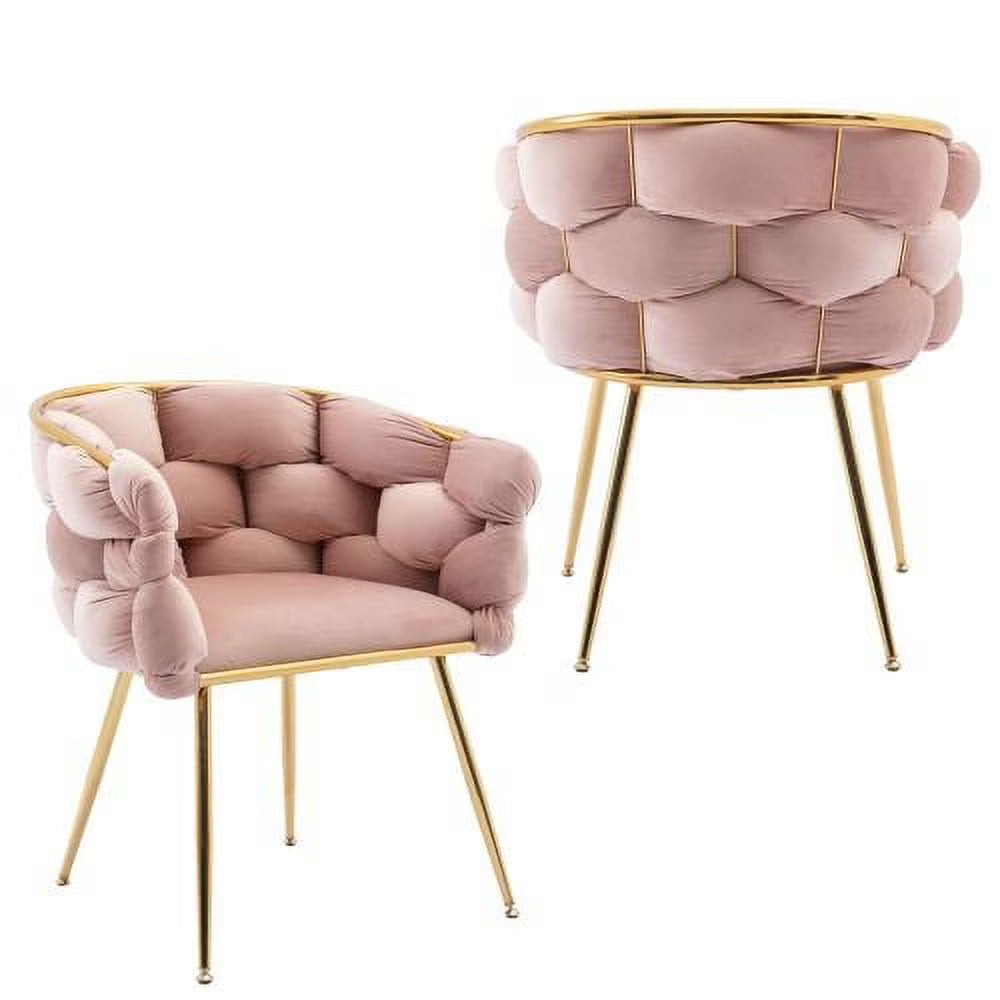Pink Velvet Single Sofa Chair Set Of 2 Z212