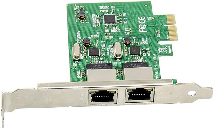 Dual Port Gigabit Ethernet PCIe Network Card Pack of 2 B68080