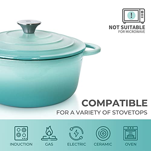 Enamel Coated Cast Iron Dutch Oven with Self Basting Lid W9150