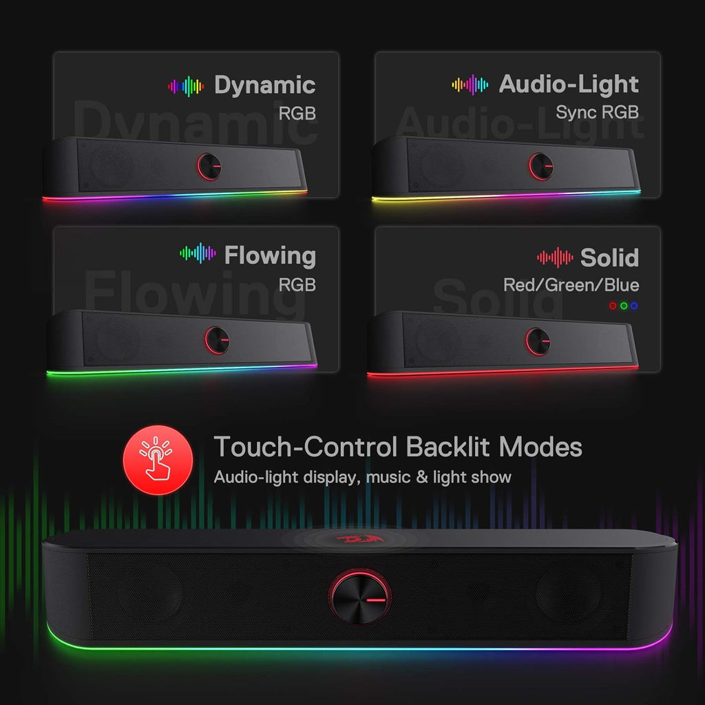 RGB Desktop Soundbar with Volume Knob V35050