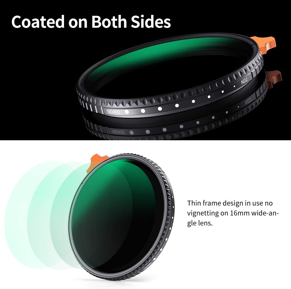 82mm Variable ND Filter ND2-ND400 with Multi-Layer Coatings Y2024