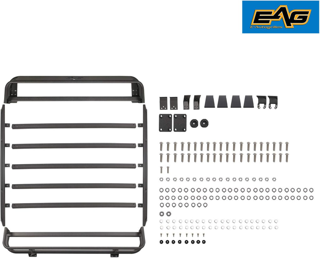 Black Steel Roof Cargo Basket Rack W479367