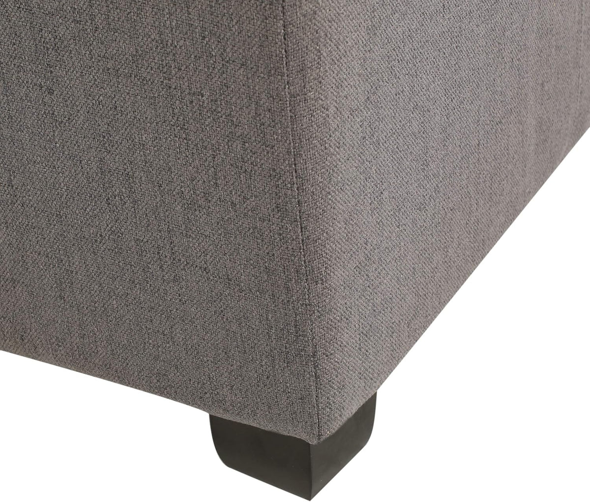 Dark Grey Fabric Storage Ottoman B6108