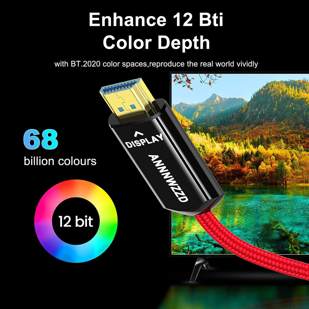 8K HDMI Fiber Optic Cable 50FT M446