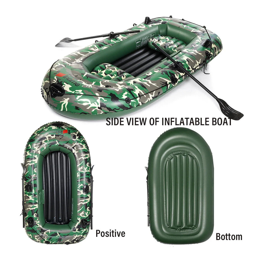 Inflatable 3-Person PVC Fishing Boat with Paddle M132