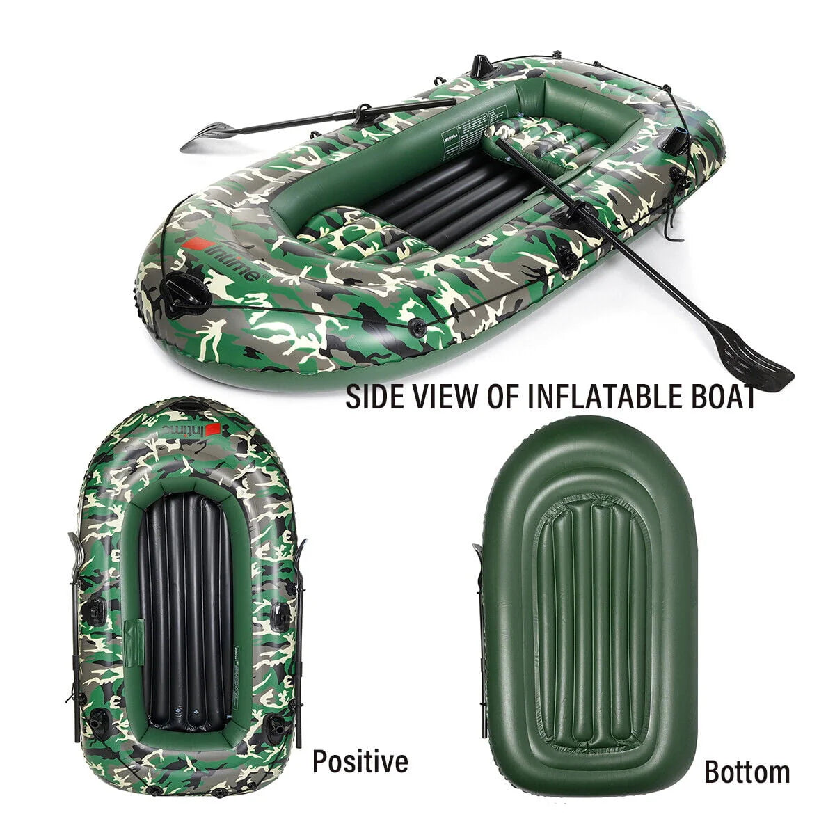 Inflatable 3-Person PVC Fishing Boat with Paddle M132