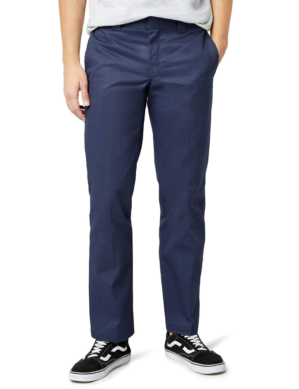 Navy Blue Slim Straight Work Pant C328